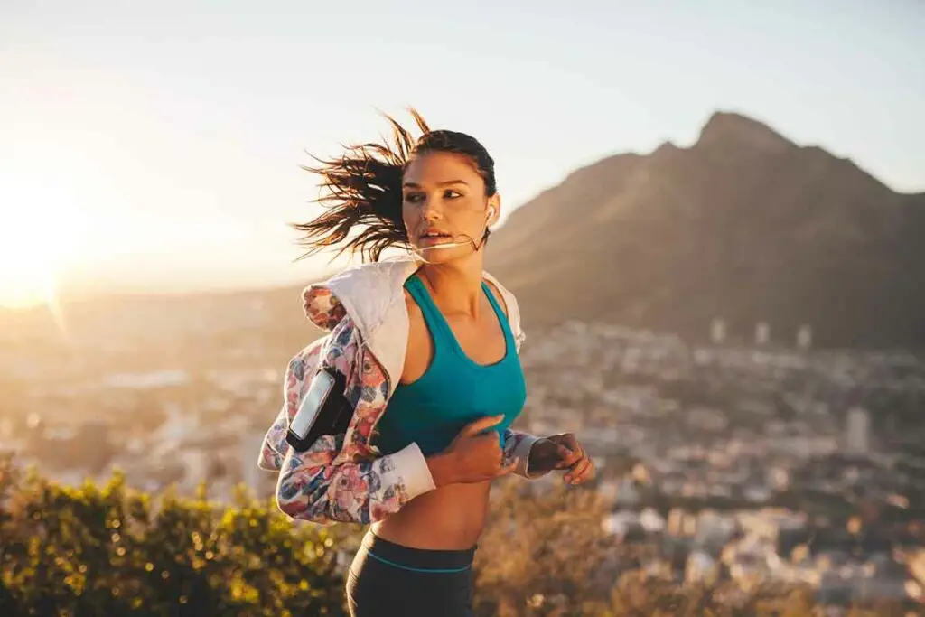 Female,Runner,Running,Outdoor,In,Nature.,Young,Woman,Jogging,In